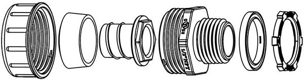 Non-metallic Liquid Tight Conduit Connectors Structure