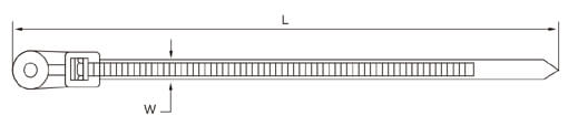 mounting hole cable ties