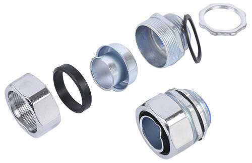 flexible metal conduit connector structure
