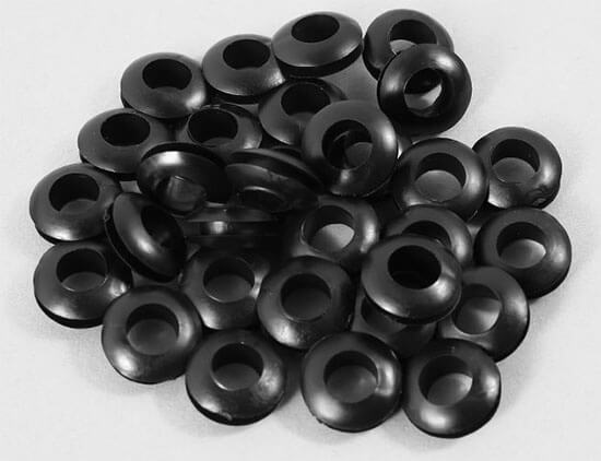 black rubber cable grommet