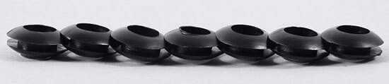 black rubber cable grommet
