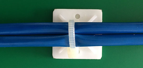 self adhesive cable tie mounts application