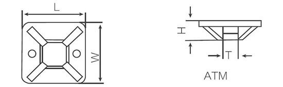 Self Adhesive Cable Tie Mounts Structure