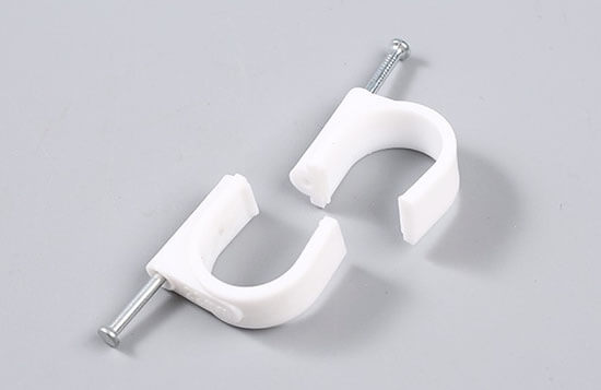 white round cable wall clips details show