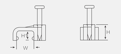 square cable clips structure