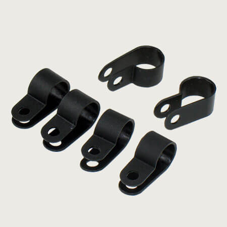 Baomain R-Type Cable Clamp 1/2 Inch Black 100 Pack 
