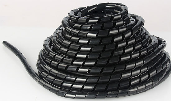 GOWOS 6 Feet Cable Wrap/Spiral Wrap 12mm Black Diameter