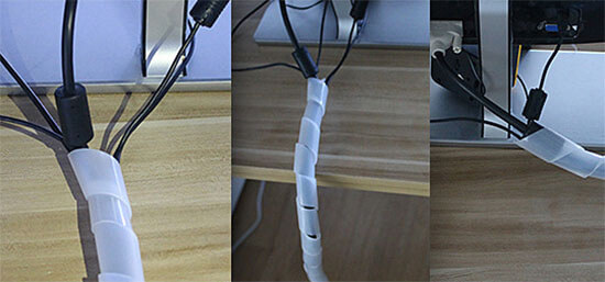 spiral cable wrap usage