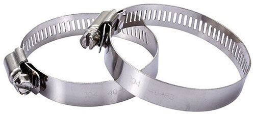 stainless steel hose clamps show