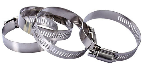 stainless steel hose clamps show