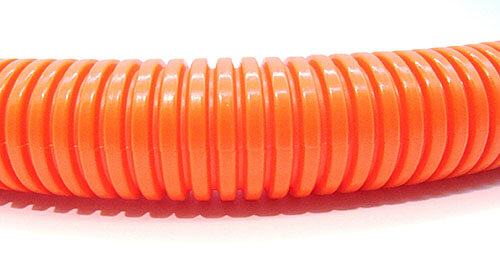 Flexible conduit, Fluo/Neon Orange fabric covering, 20 mm